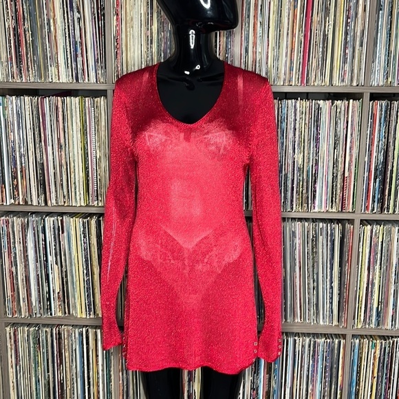 J. McLaughlin V-neck Sweater w/ Gold Button Details Size Medium - Picture 2 of 6